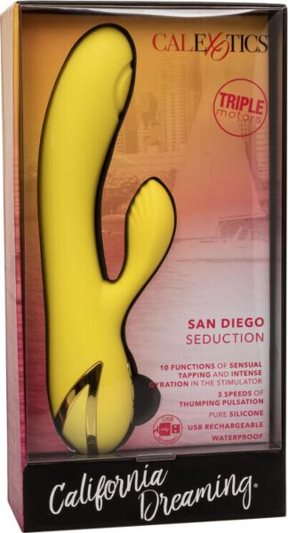 Vibrador ponto G California Dreaming San Diego Seduction da CalExotics, com estimulador de clitóris