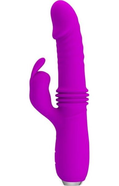 Vibrador rabbit Pretty Love Dorothy violeta com cabeça realista