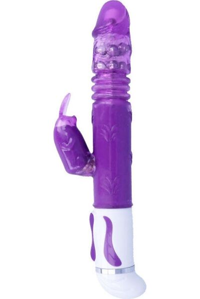 Vibrador rabbit Intense Estuard com o seu eixo rotativo e o seu coelhinho para o clitóris
