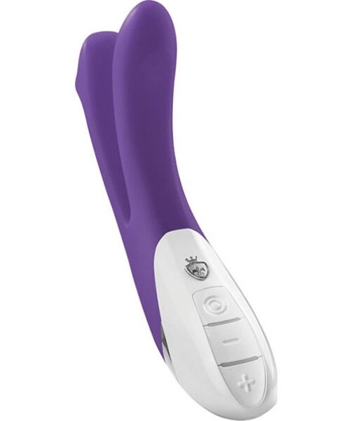 Vibrador Mystim Bon Aparte de silicone, com o corpo dividido em dois braços