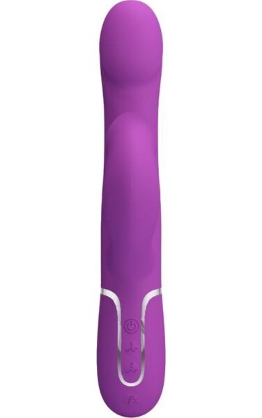 Vibrador rabbit Pretty Love BW-500012-3 de silicone, com braço externo e pérolas