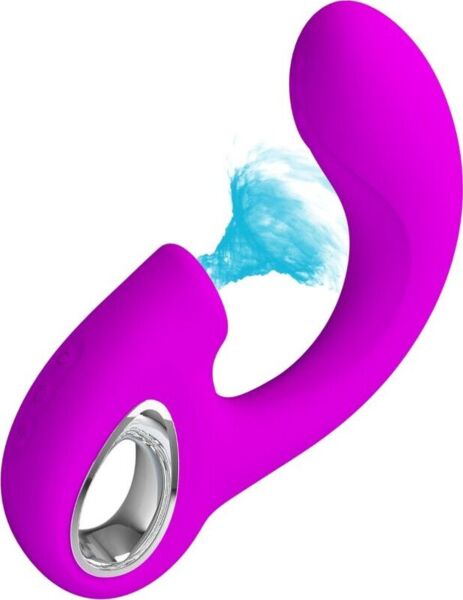 Vibrador duplo Pretty Love BI-300098 com boca para o clitóris
