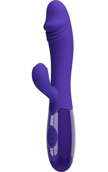 Vibrador violeta Pretty Love Snappy Youth, de design curvo para o ponto G e o clitóris