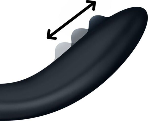 Vibrador de ponto G Satisfyer Rrrolling Explosion em preto, com a bola na cabeça