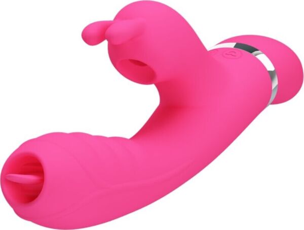 Vibrador rabbit Pretty Love BI-014854 de silicone, com estimulador de clitóris de toques