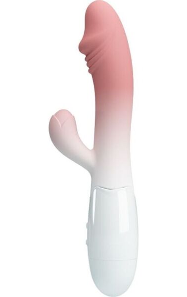 Vibrador rabbit Pretty Love BI-014173-A5 em silicone, com o braço para o clitóris