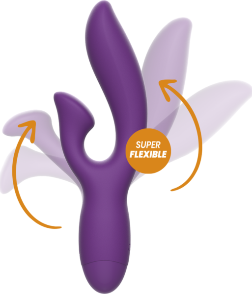Vibrador Rewolution Rewofun com eixo comprido e extensão para o clitóris