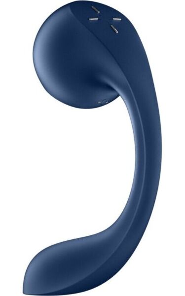 Satisfyer Pro+ Wave 4 Connect App em azul escuro, com a sua cabeça de ondas de pressão e a parte para o ponto G
