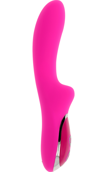Vibrador rabbit Ohmama Magnetic Charge 21 cm, cor-de-rosa, com o seu pequeno coelhinho