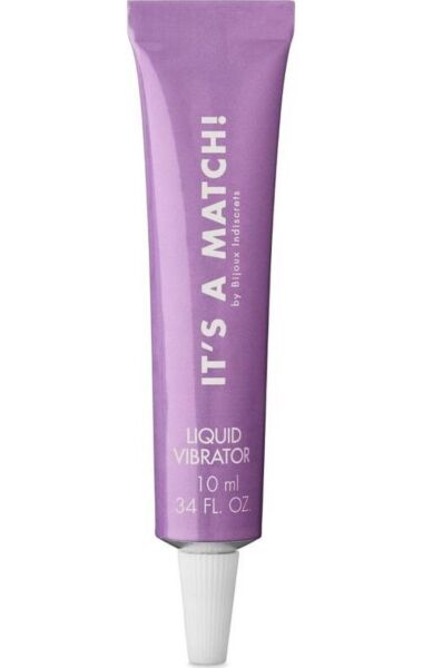 Tubo de 10 ml do vibrador líquido Bijoux Indiscrets It's a Match!