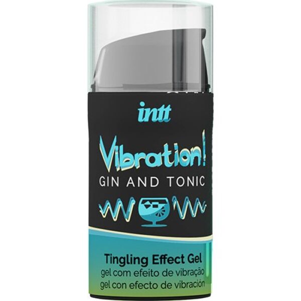 Gel estimulante INTT Vibration, embalagem de 15 ml com doseador