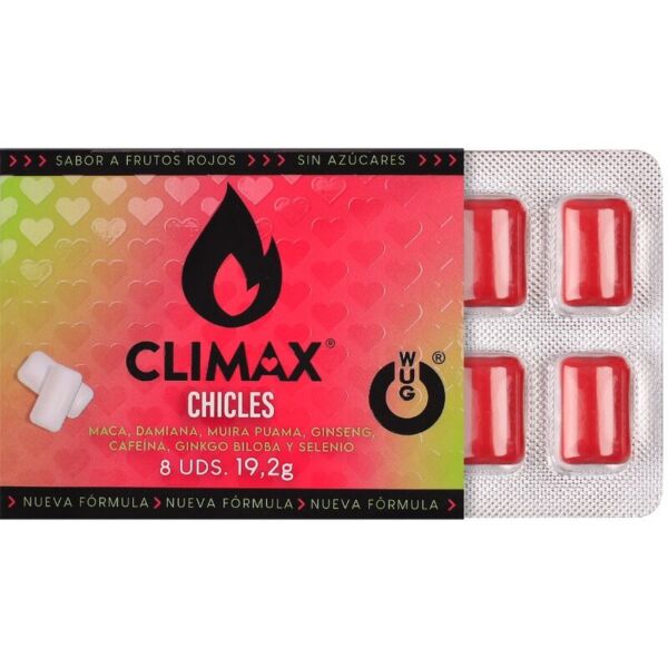 Embalagem de pastilhas elásticas WUG Climax