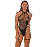 Bodystocking Lace Floral con encaje y red