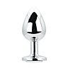 Butt Plug Toosh Metal com Base Decorativa Plata