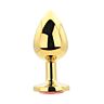 Butt Plug Toosh Metal Large com Pedra Decorativa Rojo
