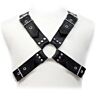 Arneses Leather Body Buckles para Homem com Correias Ajustáveis