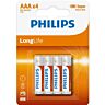 Baterias AAA Philips R03 de Longa Duração