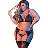 Conjunto de Lingerie BRA GARTER & G-SET BLACK L/XL