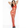 Bodystocking Vermelho Fogo