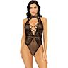 Body Leg Avenue com Abertura Halter e Trasero Descoberto