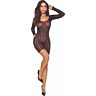 Bodystocking Passion BS110 com Encaje e Rejilla