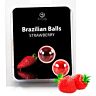 2 Bolas Brazilian Balls SECRETPLAY com Lubrificante Sabor Morangos