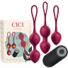 Bolas de Silicone CICI BEAUTY 3 Vibrantes com Controle Remoto