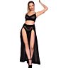 Conjunto de lingerie CHILIROSE SETS CR 4672 preto S com correntes douradas