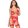 Conjunto Lingerie Leg Avenue 89359 com Lunares e Corações