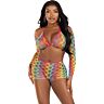 Conjunto Lingerie Leg Avenue Tres Peças Multicolor