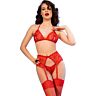 Conjunto de Lencería Sexy CHILIROSE CR 4848 com Medias