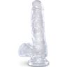Pénis realista KING COCK Clear 13,5 cm