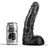 Dildo ALL BLACK 22 CM | Textura Suave e Flexível