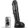 Dildo ALL BLACK DONG 29 cm, eixo grosso