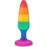 Plug Anal PRIDE Twink 8,5 cm com temática de arco-íris