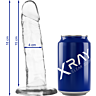 Dildo X RAY Clear 18 cm - Realismo e conforto