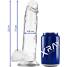 Dildo X RAY 22 CM com forma realista e ventosa