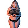 Conjunto de Lingerie BANDEAUX & Collants Black L/XL
