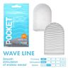 Masturbador Tenga Pocket Wave Line com texturas suaves