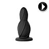 Pequeno plug anal silicone preta anal