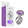 Plug Anal INTENSE Metal com Cristal Violeta Tamanho S