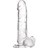 Dildo S Pleasures Jelly Dildo Transparent L com ventosa