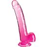 Dildo King Cock Clear 20.3 cm com Testículos