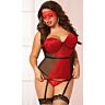 Bustier Seven 'til Midnight LACE & MESH Red XL