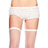 Tanga Leg Avenue Lace Ruffle com folhos e renda