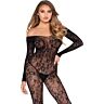 Bodystocking Leg Avenue 89366 Floral Superelástico