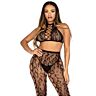 Top e Leggings Leg Avenue 89372 com Efeito Leopardo