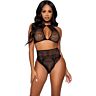 Set Lingerie Leg Avenue - Top Halter e Tanga