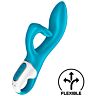 Vibrador Satisfyer Embrace Me Turquesa - Estimulador de Ponto G e Clitóris, Recarregável via USB, Resistente à Água IPX7, Silicone Macio, 2 Motores.