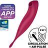 Satisfyer Twirling Pro+ Estimulador de Sucção e Varinha Vibratória com Conexão de App - Rosa